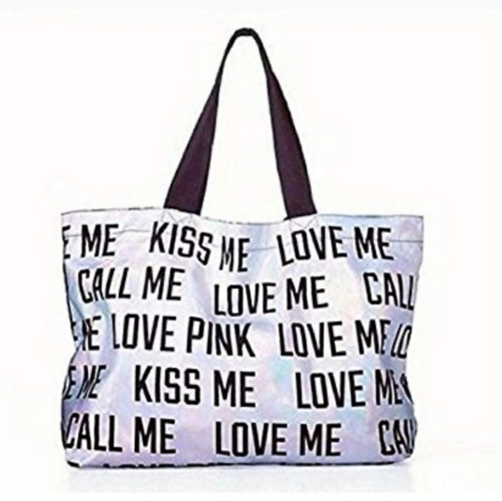 Victoria's Secret Silver Metallic Tote